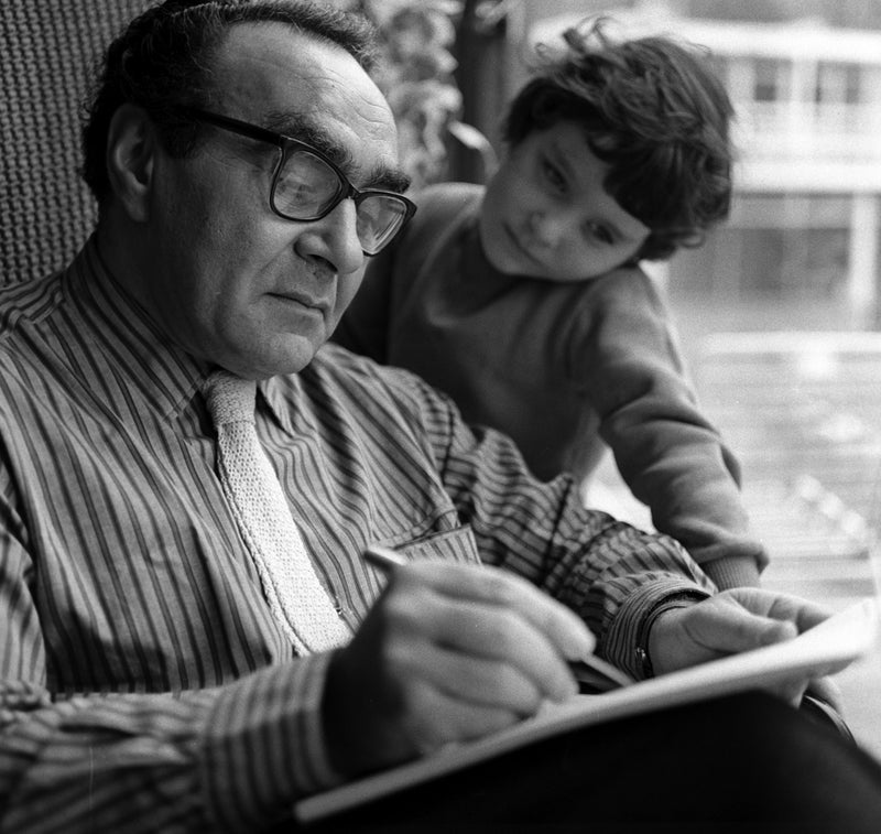 Dr Jacob Bronowski with his daughter 1961